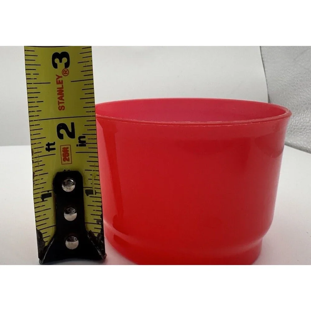 Tupperware Set of 4 Red 4 oz Containers with Red Lids Travel Grandmacore